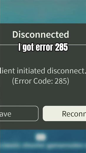 whats error 285?