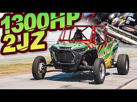 1300HP 2JZ Polaris RZR?! FASTEST RZR EVER Hits the Streets! 0-60MPH in 1.7s (Build Breakdown)