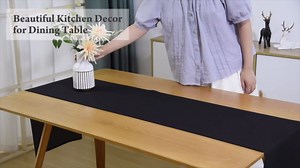 Wolkemer 2 Pack Dual Waterproof Wipeable Table Runner, Red Farmhouse Runners Lightweight Fabric, Rustic Dresser Scarf for Kitchen Dining Table, Bedroom, Wedding, Party Decor (13x24 inch)