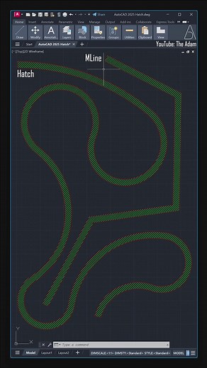 AutoCAD 2025 - Hatch vs MLine #autocad #autocadtutorial | autocad