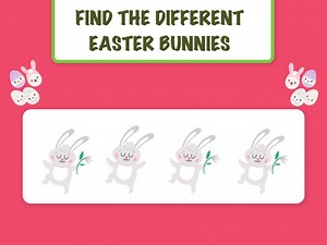Find The Different - Easter Bunnies
