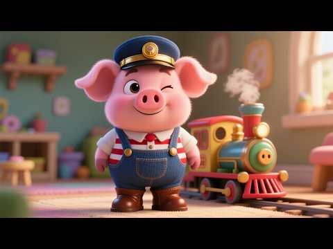 Pig Train Boom Boom Ride 🐷🚂💥 | Fun Learning for Kids | Preschool Educational Video