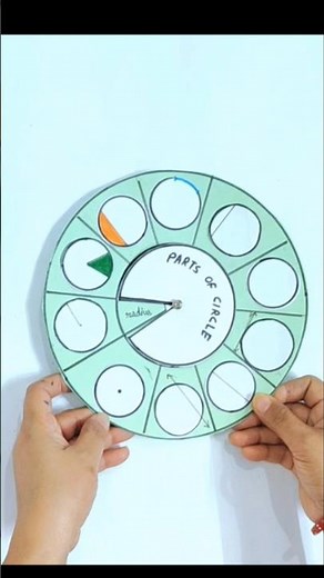 MATHS PROJECT/PARTS OF CIRCLE WORKING MODEL/working model of maths #circle #shortsfeed #mathsproject