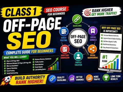 Off-Page SEO Tutorial for Beginners | Backlinks, Link Building & Guest Posting | Class 1