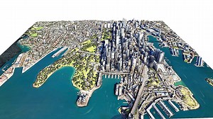Sydney,city,map,scan,skyscraper - 3D model by SENSIET (@asensio)