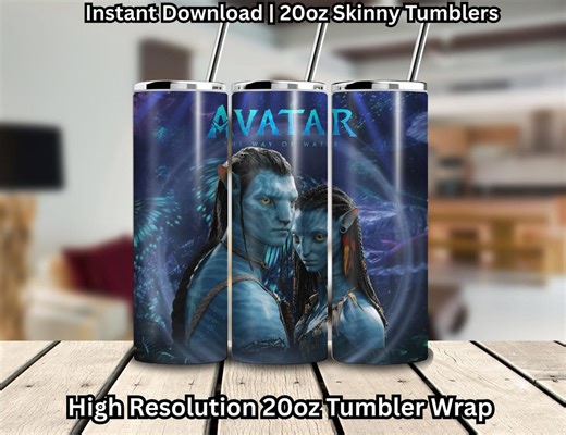 Blue Alien Warrior 20oz Tumbler Wrap | Bioluminescent Forest Sublimation Design | Sci-fi Fantasy Digital PNG - Etsy