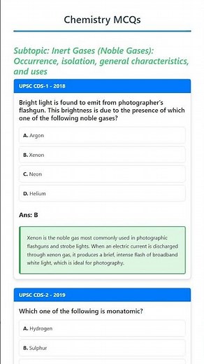 Inert Gases Noble Gases: Occurrence, isolation, general characteristics, and uses
