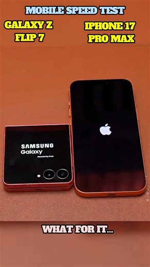 🥵🔋GALAXY Z FLIP 7 VS IPHONE 17 PRO MAX SPEED TEST
