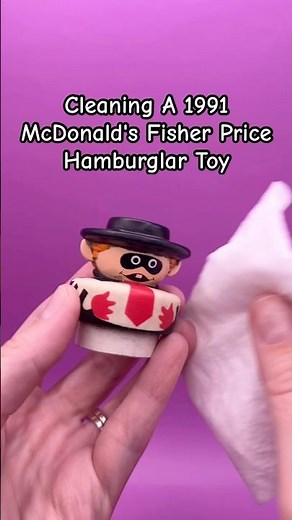Cleaning A 1991 McDonald's Fisher Price Hamburglar Toy #mcdonaldstoy