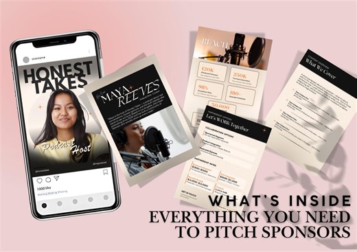 Podcast Media Kit Template Canva | Sponsor Kit for Hosts (digital Download) - Etsy