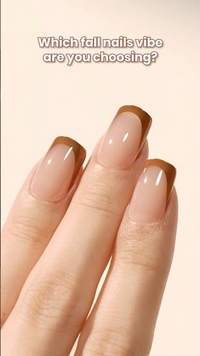 Perfect Fall French Nails in Seconds🤎