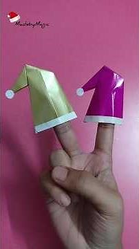 Origami santa hat | How to fold paper santa hat @Madebymagic