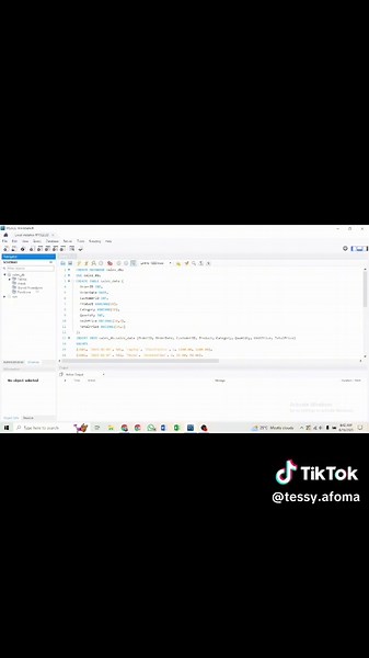 Day 47/90 Decided to work on another project in MySQL workbench and after coming across a comment on yesterday’s video, I tried the Tabke Data Import Wizard 🤭. It’s way easier than manually creating your table and populating it with the column names and data types. Ps: I’m used to cleaning data with excel but I’d like to see what I can do with SQL. Fingers crossed 🤞 . #sql #90DayChallenge #SQLforBeginners #LearnSQL #fyp #dataanalysis #techtok
