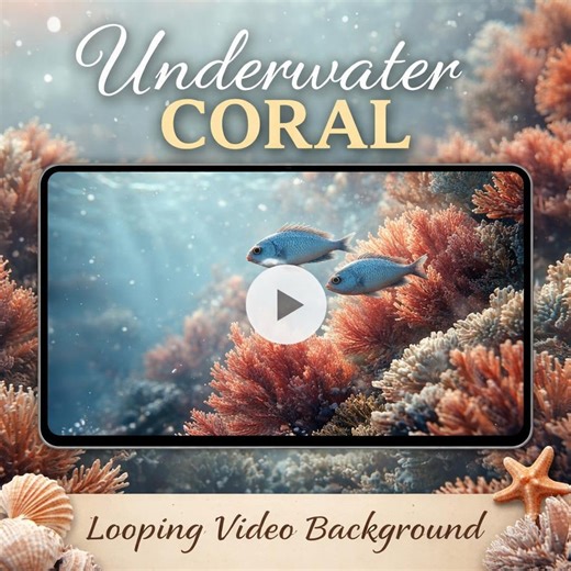 Underwater Loop Video | Coral Reef Animated Background, Seamless Ocean Water Loop | Virtual Backdrop for Videos & Streams - Etsy