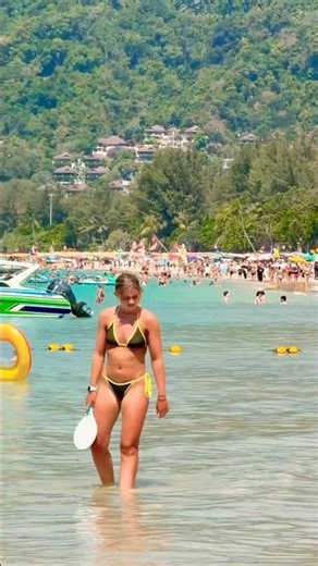 🇹🇭Phuket Beach Hot Day Sea And Sand Summer Holiday 58💦 #phuketbeach