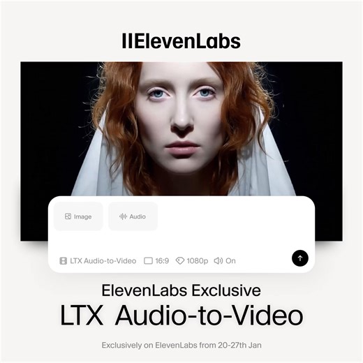 Generate any visual imaginable. LTX is now within ElevenLabs. Try for free. ✅ The #1 most realistic voice AI platform ✅ Generate video from uploaded audio ✅ Scale your productions with less editing ✅ Trusted by 1,000,000 enterprises & creators—including Cisco, TIME, Epic Games, Andrew Huberman & Arianna Huffington | ElevenLabs