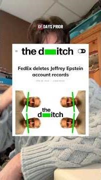 Sounds like FedEx didnt want people knowing Trump and Epstein were linked in this way #epsteinfiles