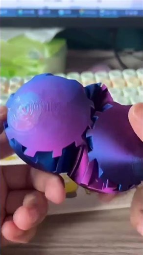 3D Printed Gear Ball Spinner Spin Ball Cube Fidget