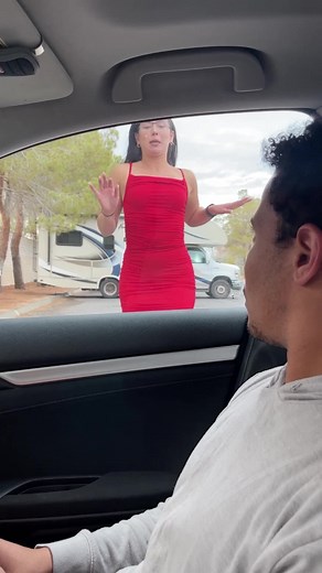 These ladies using car window as a mirror!