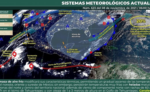 Pronóstico del clima de hoy: se intensifican las heladas en México por el frente núm. 7