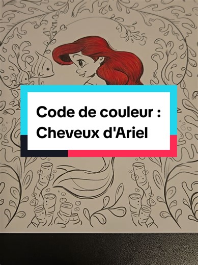 Code de couleur dans la vidéo, j'ai utilisé des crayons de bois Faber-Castell et le blanc Prismacolor. pour le livre de code de couleur, c'est @Sana colo, pour le tuto cheveux d'Ariel, c'est @Andydrawz #coloriagenonmystere #crayonsdecouleur #coloriageadulte