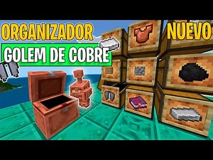 Item Sorter with Copper Golems in Minecraft Bedrock 1.21!
