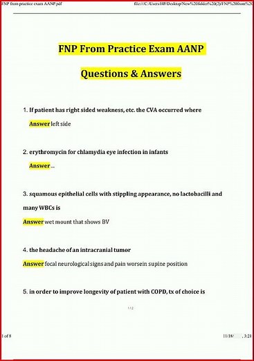 Aanp Fnp Practice Exam Actual Questions And Verified Answers video