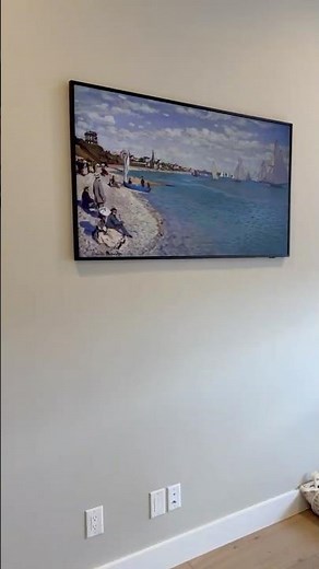55” Samsung The Frame TV installation with hidden one connect inside the wall #frametv #tvmounting