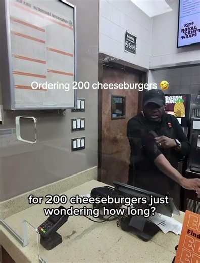 Ordering 200 cheese burgers 😂 #prank