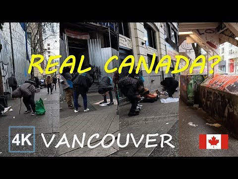 [4k] Life of homeless on E Hastings Street: Vancouver's Downtown Eastside Canada | Street Life 2