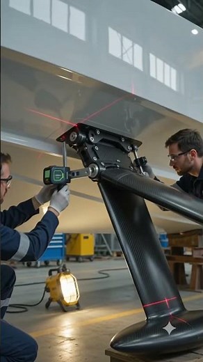 Watch how this hydrofoil boat goes from a bare hull to an engineering masterpiece.