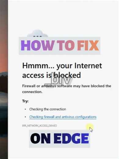 How to fix internet access blocked on (ms edge) #viralchallengevideochallengeviral2026💙👍 #internet