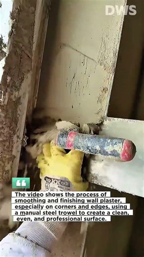 Professional Wall Plaster Finishing Technique – Smooth Corner and Edge Troweling