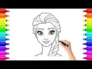How to Draw Elsa ❄️👸 | Easy Frozen Drawing for Kids | Happy Kids Drawing