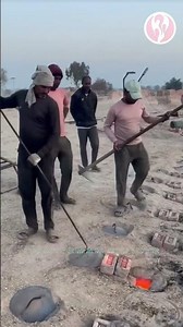 Red bricks | The process of manually firing red bricks