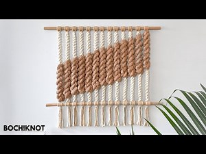 Stylish DIY Macrame Wall Hanging (With 2 Cord Sizes)