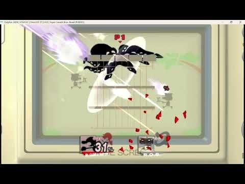 Smash bros brawl(mr game and watch vs R.O.B) in flat zone x