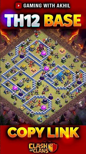 🔥 BEST TH12 WAR BASE 2025! Unbeatable Layout for Anti 3-Star Defense! #th12warbase