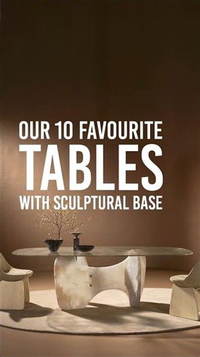 Dining room decor: 10 tables with sculptural bases
