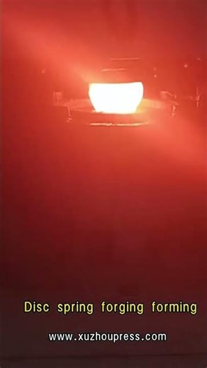 Disc spring roll forging #forging #machine #disc spring