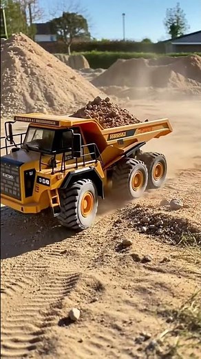 RC Dump Truck & Bulldozer in Action! 🚧 Epic Dirt Moving Fun!