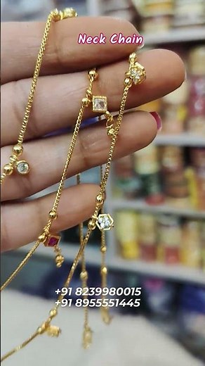Fancy gold look chain design for girls | Lightweight chain | ladies chain design | New chain designs