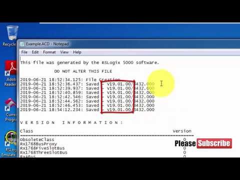 How to check the version of RSLogix 5000 project file