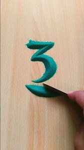 Sand Art Number 3 | Sand Script | Sand Calligraphy | Name in Sand | Sand Writing #asmr #art