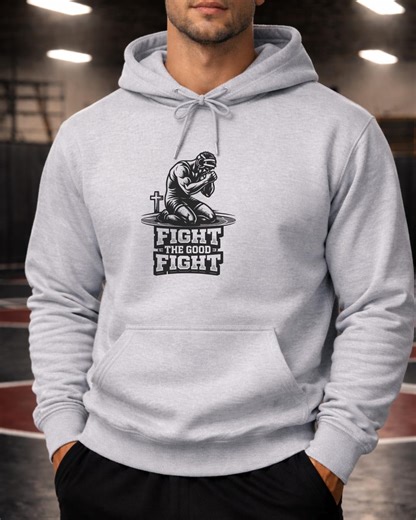 Fight the Good Fight Hoodie, Gildan SF500, Motivational Apparel, Gift for Fitness - Etsy