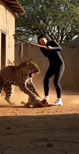 Backyard Rescue: Woman Fights Leopard! | 裏庭で女性がヒョウと戦う！ | 뒷마당 구출: 여성이 표범과 싸운다!