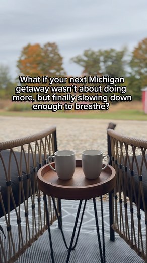 Northfarthing Farms is the kind of stay that feels good the moment you arrive. The cottage is fully stocked with all the little things that make a weekend easy. Even in the off-season, the flower farm has a quiet beauty that makes mornings feel peaceful and unhurried. The fields look different this time of year, softer and calmer, and still worth stepping outside for. We spent our evenings with yard games, a bonfire, and s’mores. If you’re looking for a peaceful Michigan getaway in the Hillsdale