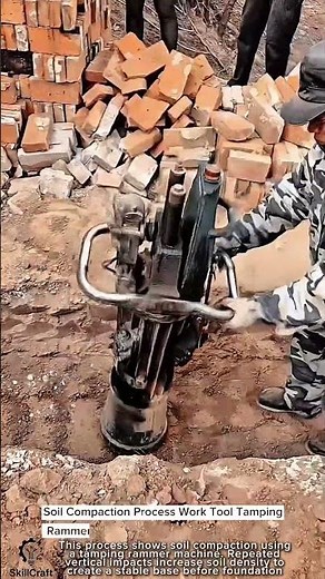 Soil Compaction Process Work Tool Tamping Rammer #worktool