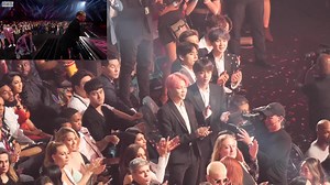 【防弹少年团】4K超清饭拍2019 BBMA (BTS) reaction (Imagine Dragons) TOP ROCK 得奖