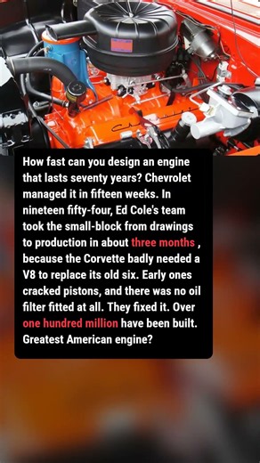 Chevy Designed This V8 in 15 Weeks and Built 100 Million #chevrolet #engines #shorts